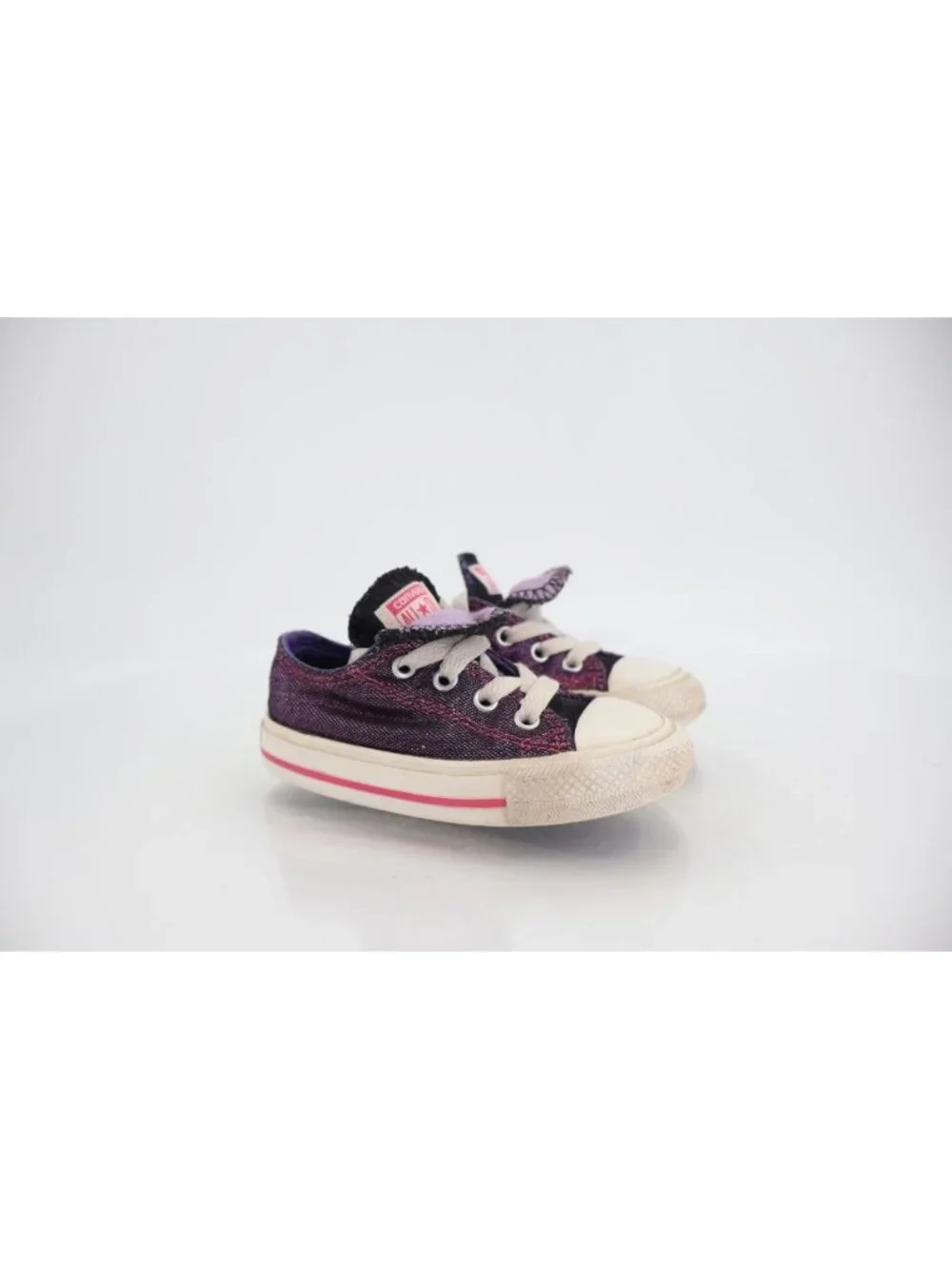 Converse Chuck Taylor All Star Double Tongue Low Top Toddler Size 6 Red Girl